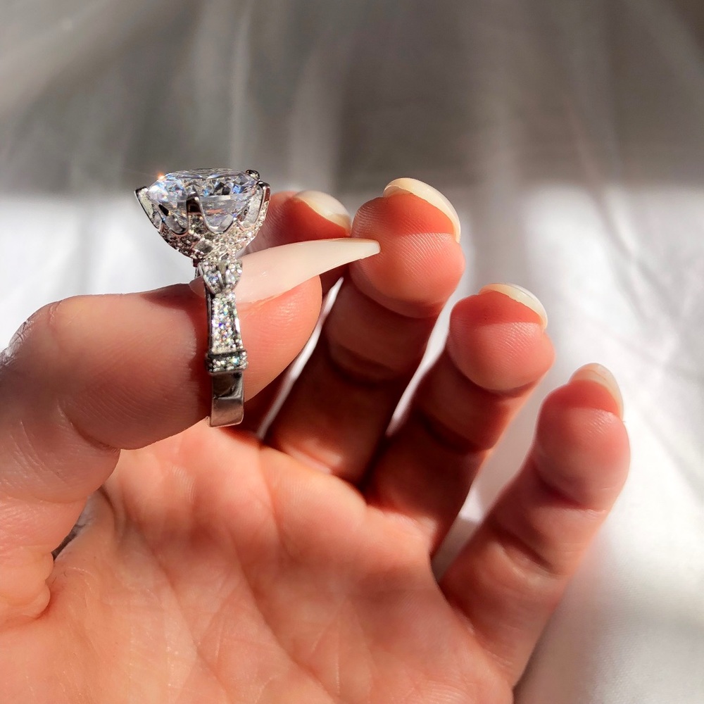 Sterling Silver Ring “Cinderella” - Picture 2 of 6